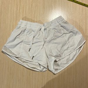 White Lululemon Athletic Shorts